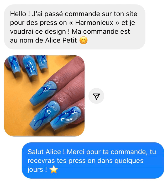 Press on personnalisés